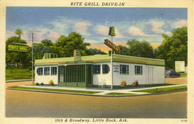 AR Eateries - Ritz Grill Drive-In postcard