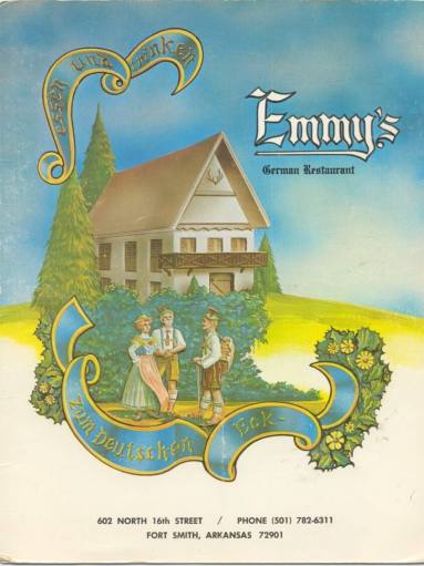 AR Eateries - Emmy's German Restaurant menu