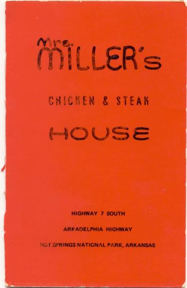 AR Eateries - Mrs. Miller's Chicken & Steak House Menu