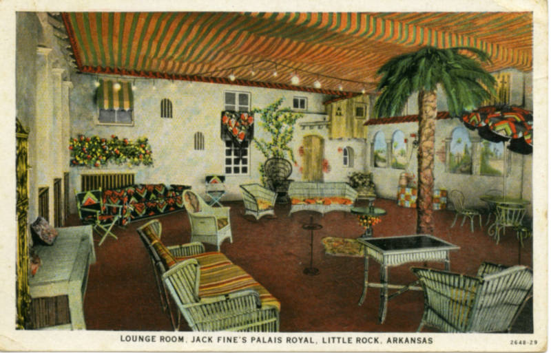 AR Eateries - postcard, Jack Fine's Palais Royal Lounge Room