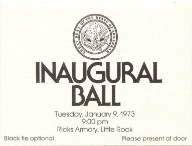 Ticket, Inaugural Ball - Governor Dale Bumpers