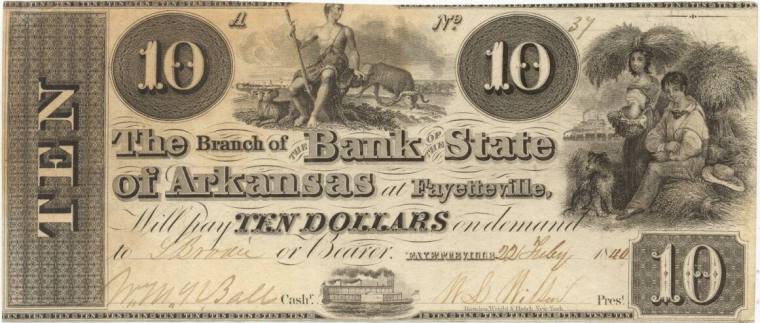 Scrip, Arkansas - ten dollar note