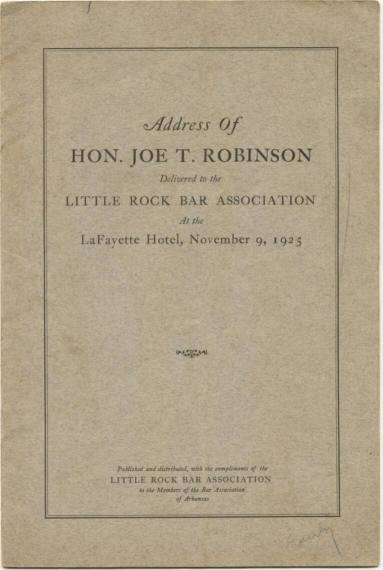 AR Politics - Joe T. Robinson address