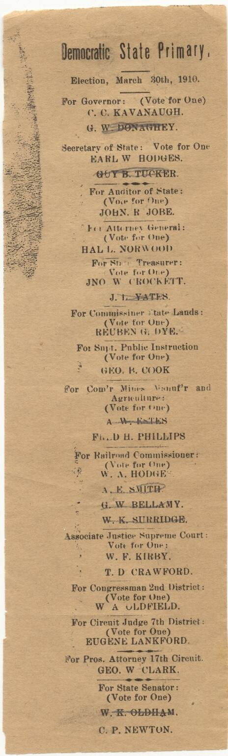 AR Politics - Democratic Primary election tickets
