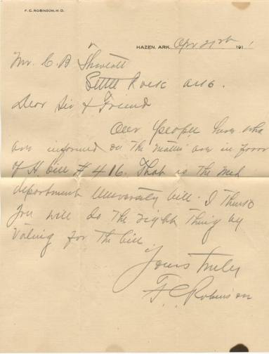 Letter to C.B. Thweatt