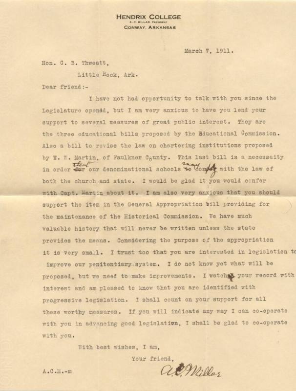 letter to C.B. Thweatt