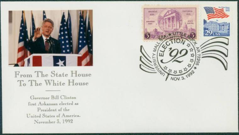 1992 Commemorative Clinton envelope