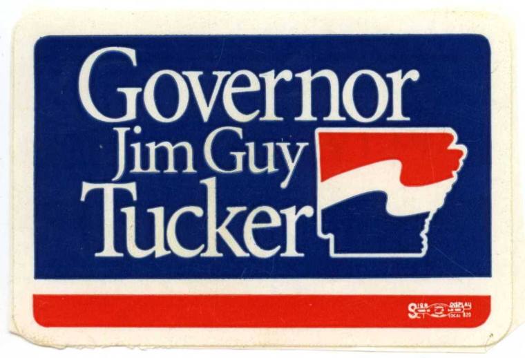 Sticker, Campaign - Governor Jim Guy Tucker