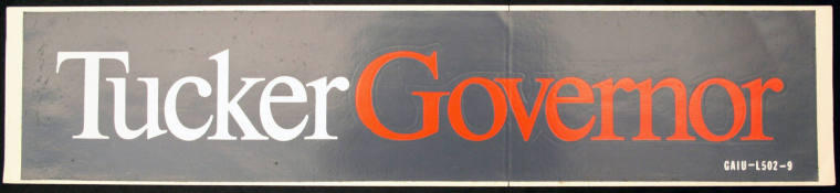 Tucker bumper sticker