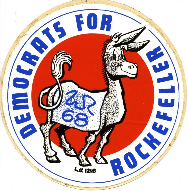 Rockefeller campaign sticker