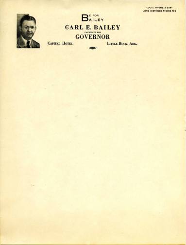 Stationery, Envelope - Governor Carl Bailey