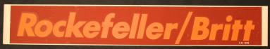 Rockefeller/Britt bumper sticker
