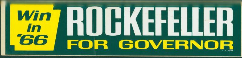 Sticker, Bumper - Win Rockefeller Gubernatorial