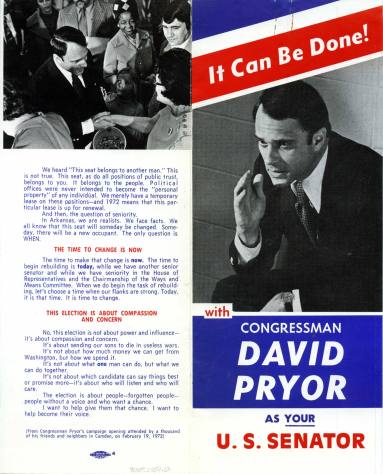 Pryor campaign brochure