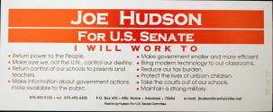 Joe Hudson handbill
