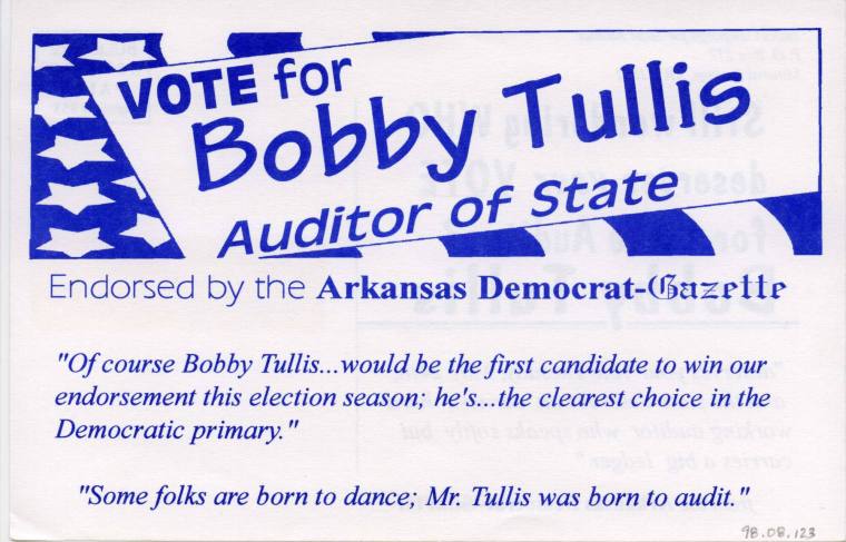 political handbill - Bobby Tullis