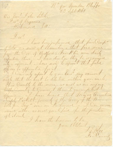 letter from Robert E. Lee