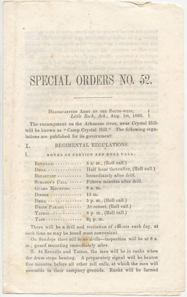 Civil War Regimental Regulations