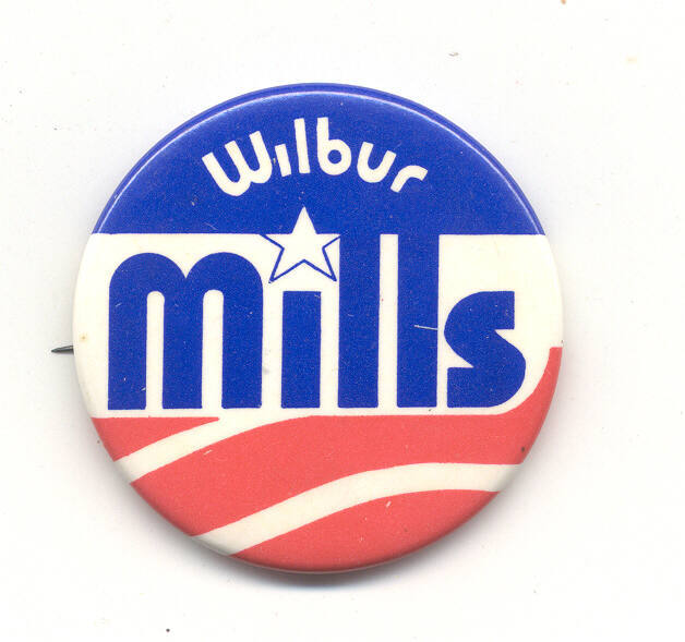 Wilbur Mills campaign button