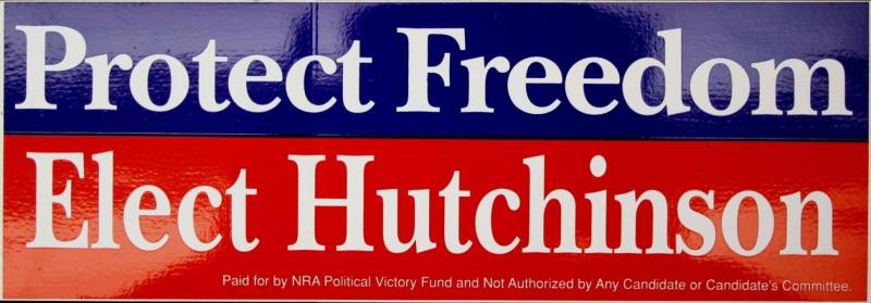 Hutchinson bumper sticker