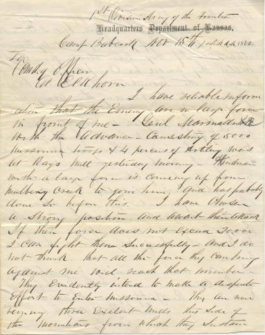 letter from Brig. Gen. Blunt