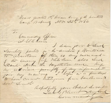 letter from Gen. Blunt