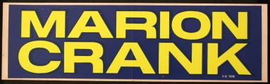 Marion Crank bumper sticker