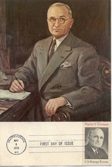 First day issue of the Harry S. Truman Stamp