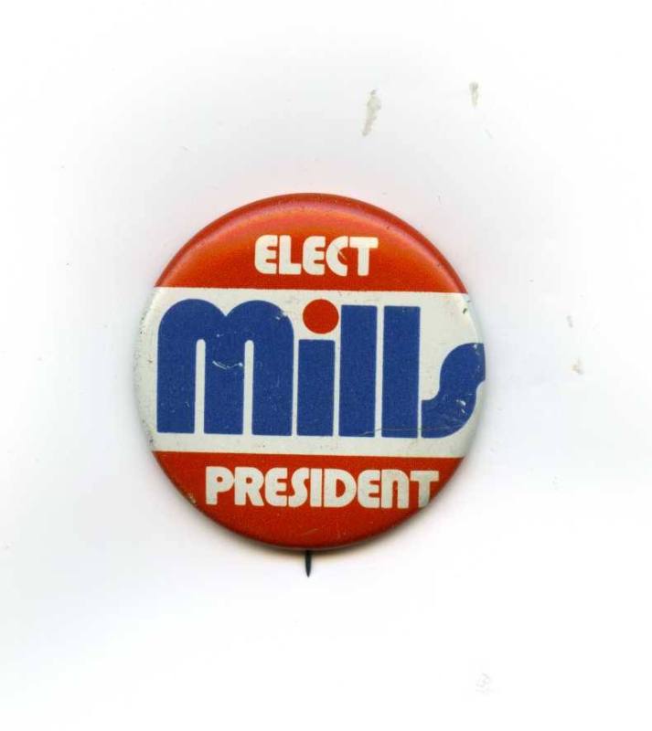 Mills campaign pin