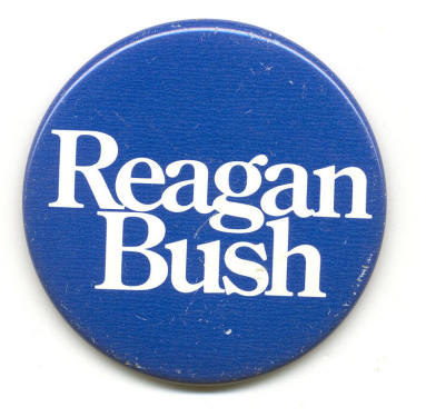 Reagan/Bush campaign pin