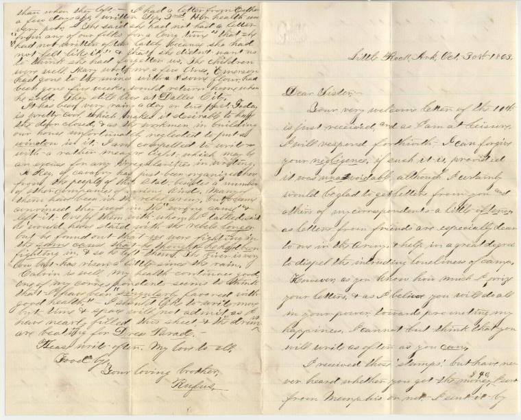 Civil War letter