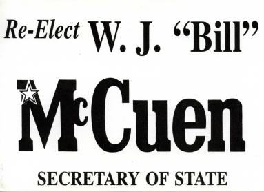 political handbill - Bill McCuen