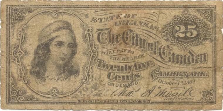 Arkansas Script - $.25 note