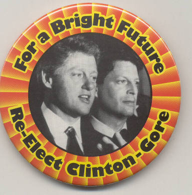 Clinton/Gore campaign button