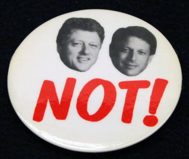 anti Clinton/Gore campaign button