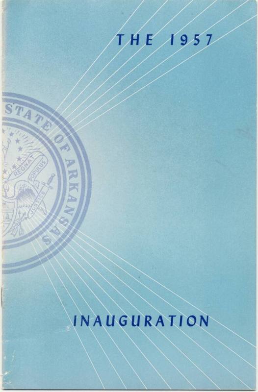 Gov Faubus Inaugural program