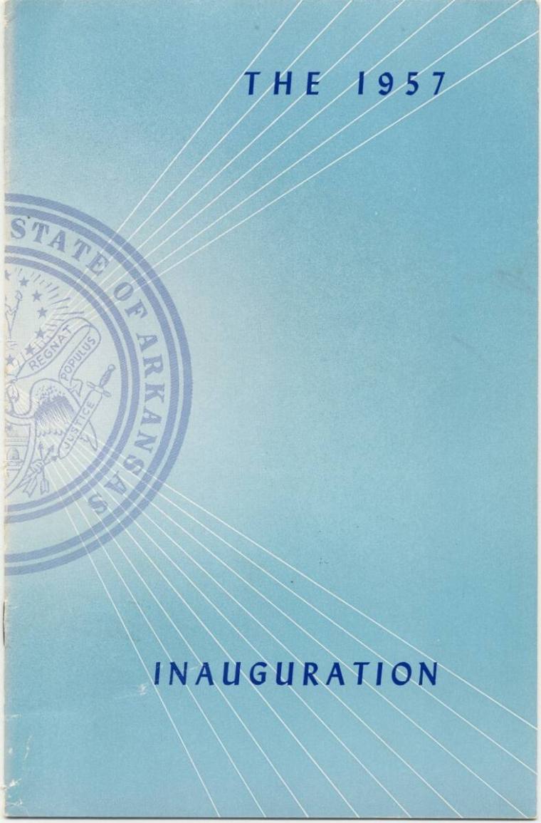 Gov Faubus Inaugural program