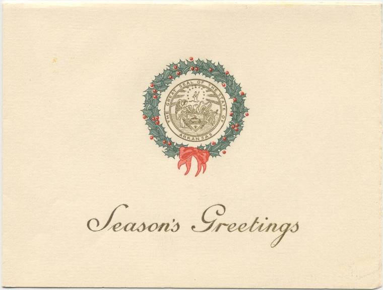 Gov Faubus Christmas card