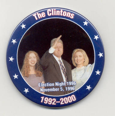 Button, Election Night - President Bill Clinton