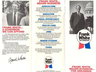 Brochure, Campaign - Governor Frank White