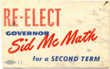 Card, Campaign - Governor Sid McMath