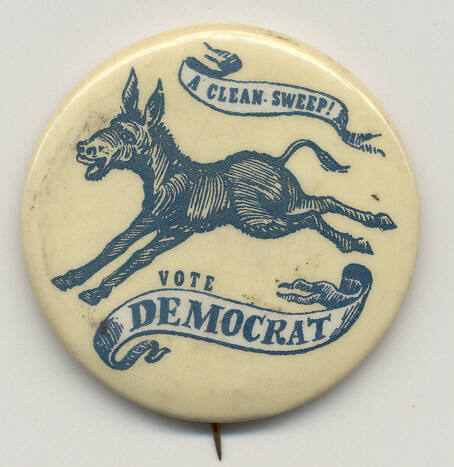 vintage "Vote Democrat" pin