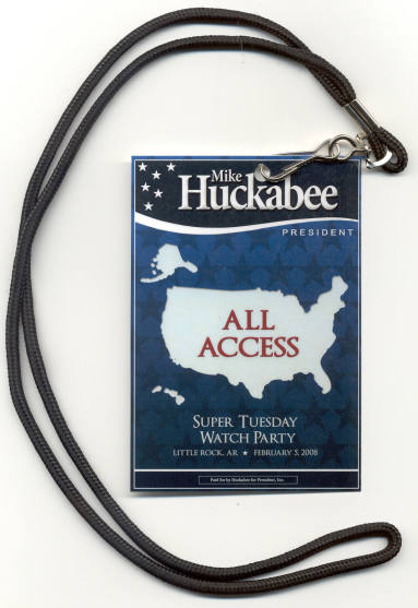 Pass, Watch Party - Mike Huckabee Presidential