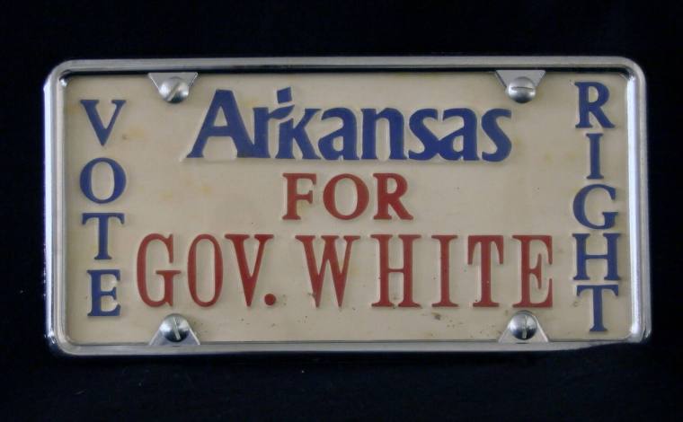 Plate, License - Governor Frank White