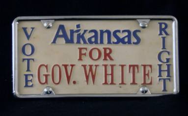 Plate, License - Governor Frank White