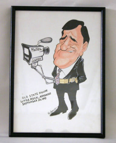 framed Vic Harville cartoon