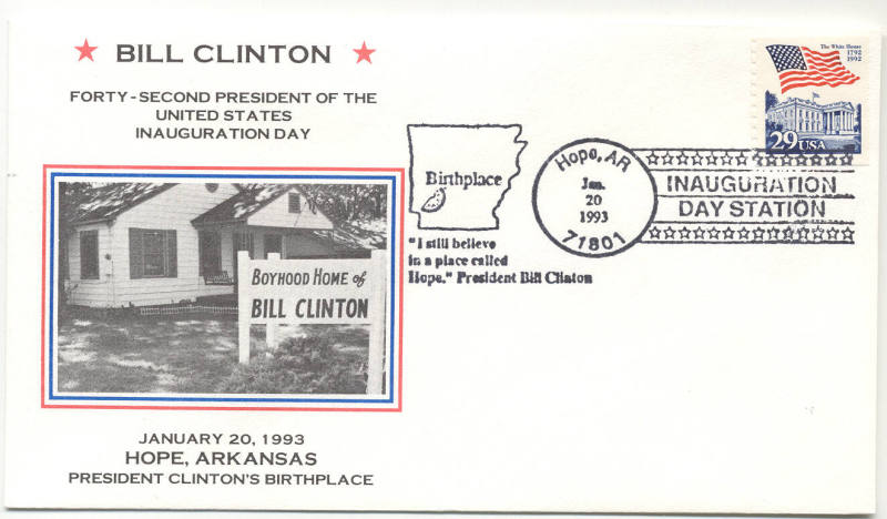 Envelope, Commemorative - President Bill Clinton