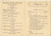 Broadway Bridge Celebration program