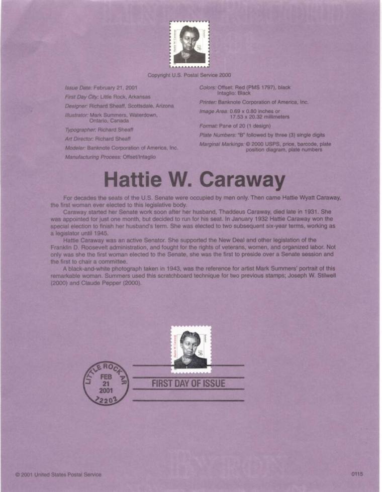 Hattie Caraway souvenir page