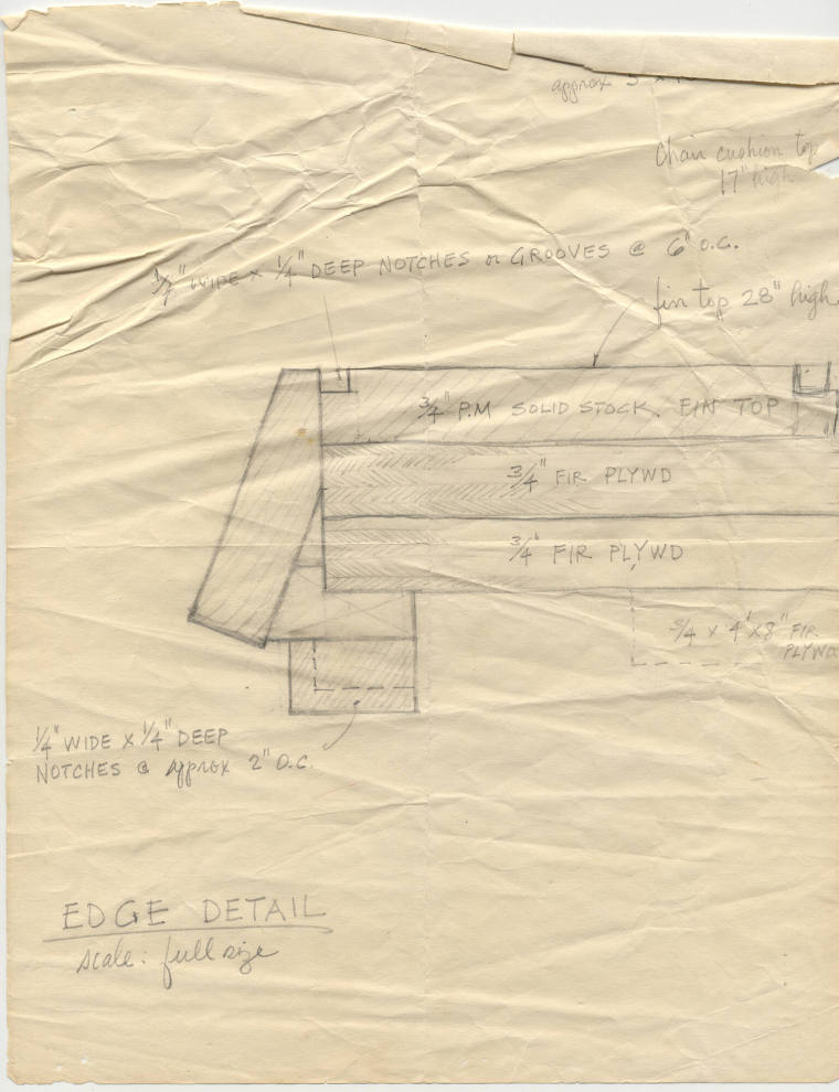 blueprints for Faubus furniture